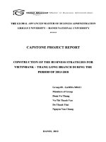 Construction of the business strategies for VietinBank - Thang Long branch during the period of 2013-2018