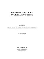 Composite structures of steel and concrete