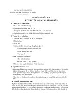 ĐỀ CƯƠNG MÔN HỌC LÝ THUYẾT ĐỘ ĐO VÀ TÍCH PHÂN