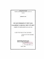 Du lịch trekking ở Việt Nam  loại hình và phương thức tổ chức (Nghiên cứu trường hợp ở Sapa - Lào Cai