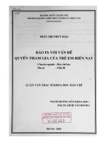 Báo in với vấn đề quyền tham gia của trẻ em hiện nay