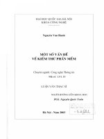 Một số vấn đề về kiểm thử phần mềm