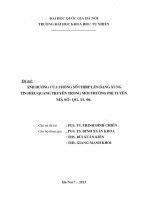 Ảnh hưởng của thông số Chirp lên dạng xung tín hiệu quang truyền trong môi trường phi tuyến