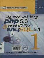 Lập trình web bằng PHP 5.3 và cở sở dữ liệu MySQL 5.1 -Tập 1