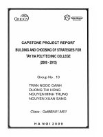 Building and choosing of strategies for Tay Ha polytechnic college