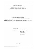 Building business development strategy of Song Da - Thang Long joint stock company for the period 2010 - 2015