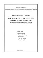 Building marketing strategy for the period of 2010-2015 of VietFoods Corporation