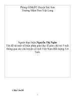 một số biện pháp giáo dục lễ giáo cho trẻ 5 tuổi thông qua các câu truyện cổ tích Việt Nam Đối tượng 5-6 Tuổi