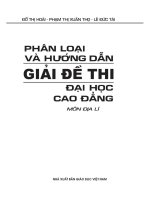 Phân loại và hướng dẫn giải đề thi Đại học Cao đẳng môn Địa lí