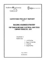 Building a business strategy for Toan Cau Mechanic-Electrical Joint Stock Company period 2012-2016