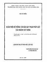 Hoàn thiện hệ thống văn bản quy phạm pháp luật của ngành xây dựng