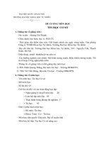 ĐỀ CƯƠNG MÔN HỌC TIN HỌC CƠ SỞ