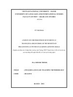 A survey on the Perception of students at Thanh Liem a high school of the benefits of Fre-listening activities in learning listening skills = Nghiên cứu khảo sá