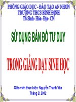 SKKN SỬ DỤNG BẢN ĐỒ TƯ DUY TRONG DẠY HỌC SINH HỌC Ở THCS