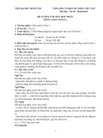 ĐỀ CƯƠNG CHI TIẾT HỌC PHẦN  TIẾNG ANH CƠ BẢN 2