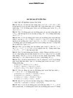 Bài tập đại số tuyến tính nâng cao