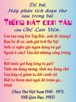 Hãy phân tích đoạn thơ sau trong bài Tiếng Hát Con Tàu