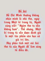 phân tích 1 bài thơ trong nhật ký trong tù để làm sáng tỏ nhận định trên