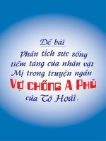 Phân tích sức sống tìm tàng của nhân vật Mị trong truyện Vợ chồng A Phủ củaTô Hoài