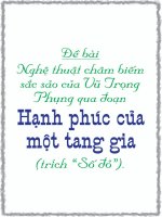 Hãy phân tích nghệ thuật chăm biếm sắc sảo của Vũ Trọng Phụng qua đoạn hạnh phúc của một tang gia