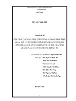 XÁC ĐỊNH CÁC GIẢI PHÁP THÍCH ỨNG (CHIA SẺ TỔN THẤT, GIẢM SẠT LỞ ĐẤT, ĐIỀU CHỈNH QUY HOẠCH SỬ DỤNG ĐẤT) Ở CÁC KHU VỰC NGHIÊN CỨU CỤ THỂ CỦA TỈNH QUẢNG NAM VÀ VÙNG TRUNG TRUNG BỘ