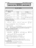 tài liệu môn toán giải tích lớp 12 chương 2