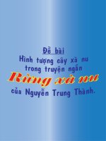Hãy phân tích vẻ đẹp hình tượng của cây xà nu trong truyện ngắn Rừng xà nu của Nguyễn Trung Thành