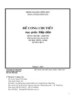 ĐỀ CƯƠNG CHI TIẾT Học phần: Xếp dán