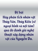 Hãy đánh giá nghệ thuật xây dựng nhân vật của Nguyễn Du trong Truyện Kiều