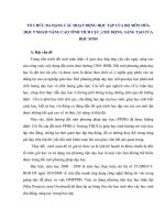 SKKN Tổ chức đa dạng các hoạt động học tập của bộ môn hóa học 9 nhằm nâng cao tính tích cực, chủ động, sáng tạo của học sinh