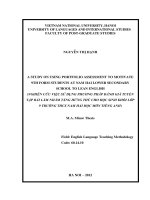 A study on using portfolio assessment to motivate 9th form students at Nam Hai lower secondary school to learn English = Nghiên cứu việc sử dụng phương pháp đán