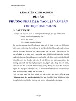 SKKN PHƯƠNG PHÁP DẠY TẠO LẬP VĂN BẢN CHO HỌC SINH THCS