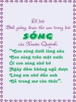 Bình giảng đoạn thơ sau trong bài thơ Sóng của Xuân Quỳnh