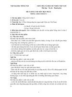 ĐỀ CƯƠNG CHI TIẾT HỌC PHẦN  TIẾNG ANH CƠ BẢN 3