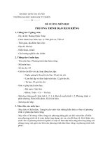 ĐỀ CƯƠNG MÔN HỌC PHƯƠNG TRÌNH ĐẠO HÀM RIÊNG