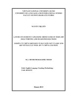 A study on students’ linguistic difficulties in TOEFL IBT essay writing and suggested solutions   Nghiên cứu những khó khăn về mặt ngôn ngữ của học sinh khi viế