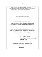 Designing an ESP syllabus for the second-year Nursing students at Tuyen Quang medical vocational school = Thiết kế chương trình tiếng Anh chuyên ngành cho học s