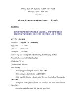 SKKN HÌNH THÀNH PHƯƠNG PHÁP GIẢI LOẠI BÀI “TÍNH THEO PHƯƠNG TRÌNH HÓA HỌC” CHO HỌC SINH LỚP 8 – THCS