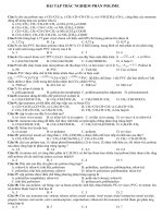 BÀI TẬP TRẮC NGHIỆM PHẦN POLIME