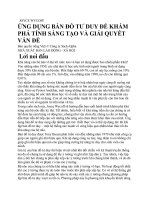 Ứng dụng bản đồ tư duy để khám phá tính sáng tạo và giải quyết vấn đề