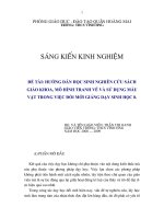 ĐỀ TÀI HƯỚNG DẪN HỌC SINH NGHIÊN CỨU SÁCH GIÁO KHOA, MÔ HÌNH TRANH VẼ VÀ SỬ DỤNG MẪU VẬT TRONG VIỆC ĐỔI MỚI GIẢNG DẠY SINH HỌC 8.