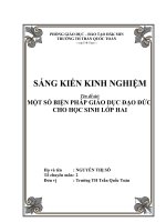 SKKN Một số Biện pháp giáo dục đạo đức cho học sinh lớp hai