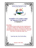 NCKHUD Một số giải pháp sử dụng tệp có định dạng Flash và Video clip trong dạy bài 12“Tác động của nội lực và ngoại lực trong việc hình thành địa hình bề mặt Trái Đất”- Địa lí 6 để nâng cao kết quả học tập