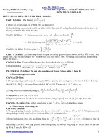 Đề thi thử đại học toán khối AA1 lần 3  trường THPT chuyên hạ long