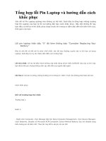 Tổng hợp lỗi pin laptop và hướng dẫn cách khắc phục