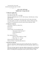 ĐỀ CƯƠNG MÔN HỌC NHÓM LIE VÀ ĐẠI SỐ LIE