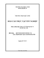 kế toán bán hàng và xác định kết quả kinh doanh tại công ty cổ phần  thương mại và du lịch hạ vinh
