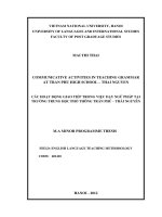 Communicative activities in teaching grammar at Tran Phu High School, Thai Nguyen = Các hoạt động giao tiếp trong việc dạy ngữ pháp tại trường THPT Trần Phú – T