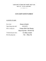 SKKN KINH NGHIỆM DẠY TÁC PHẨM VĂN HỌC TRUNG ĐẠI CHƯƠNG TRÌNH LỚP 9 THCS