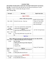 CHƯƠNG TRÌNH BỒI DƯỠNG CÁN BỘ QUẢN LÍ GIÁO DỤC HOÀ NHẬP TRẺ KHUYẾT TẬT HÈ 2012